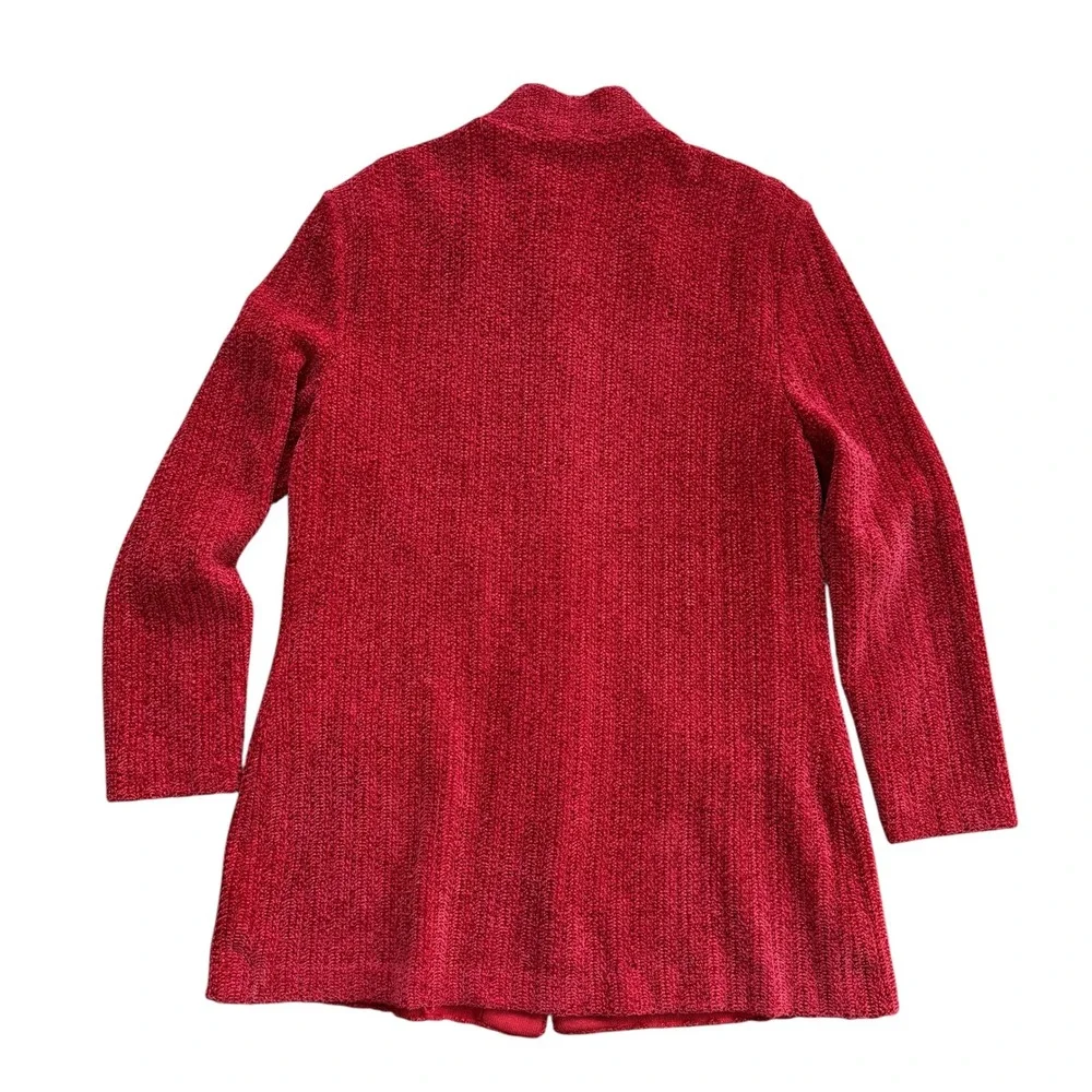 St. John Collection Red Wool Knit Skirt Suit Set Marie Gray Jacket Skirt Sz 14‎